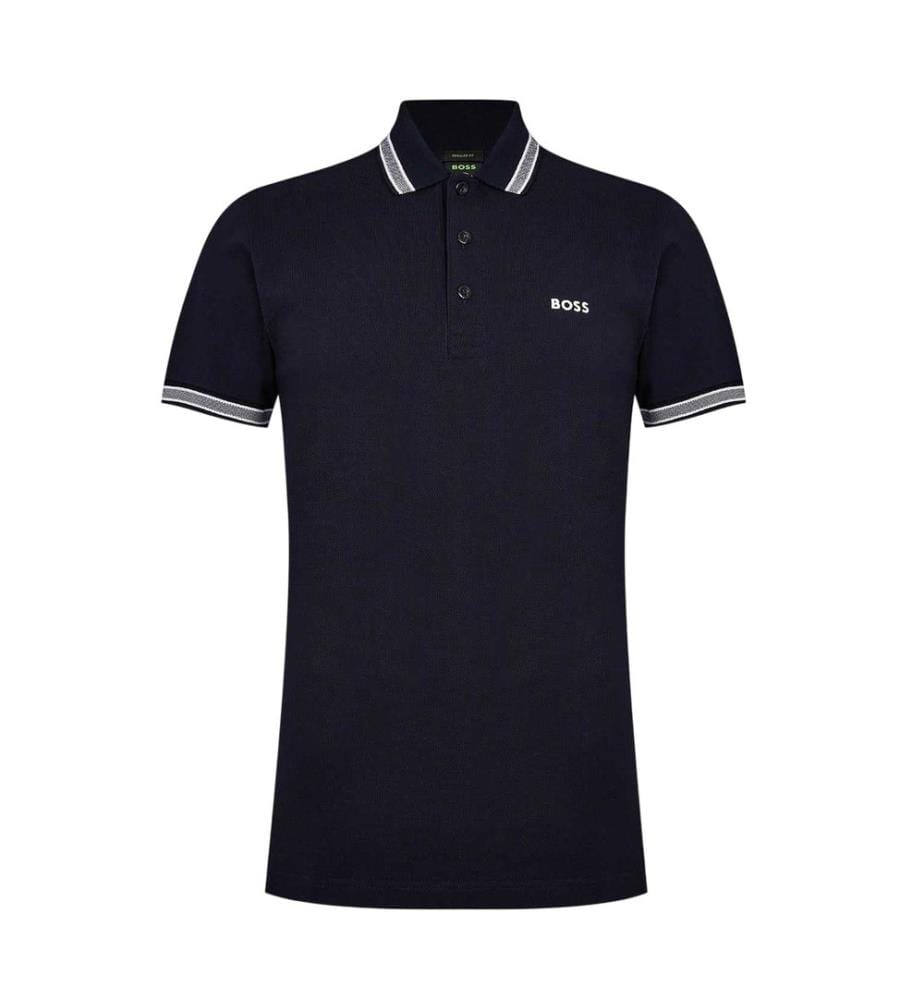 Boss - Polo motif/style Rayure contrastée sur bord PADDY - Homme