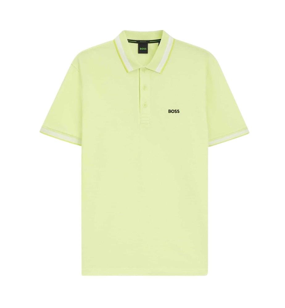 Boss - Polo motif/style Rayure contrastée sur bord PADDY - Homme