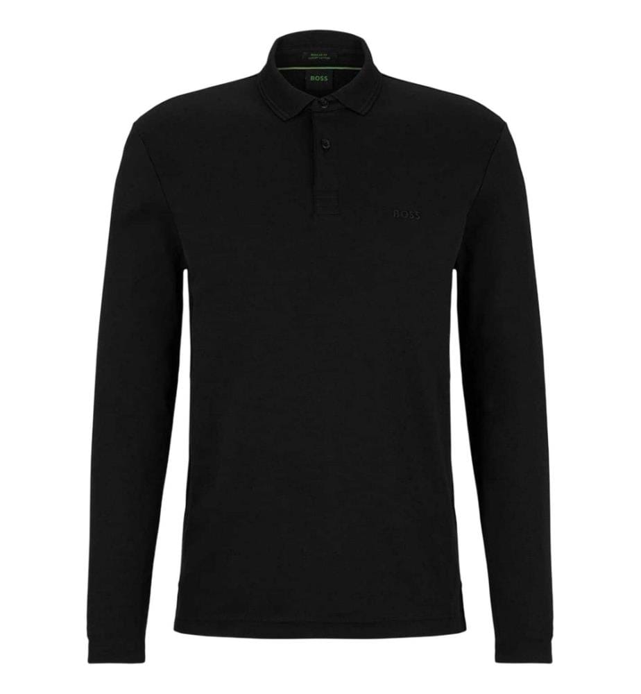 Boss - Polo manches longues motif/style logo PIROL - Homme