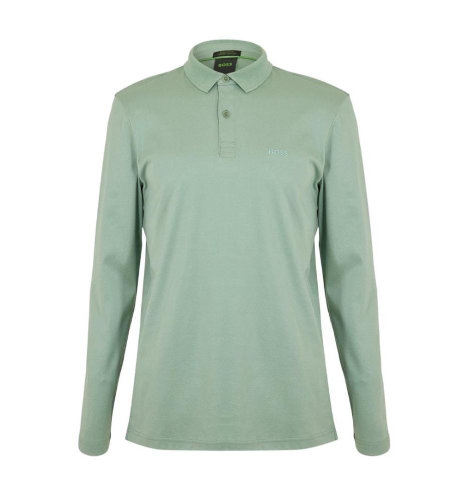 Boss - Polo manches longues motif/style logo PIROL - Homme