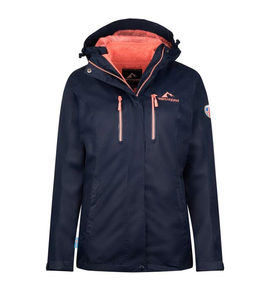 Veste Imperméable 3en1 - Marine et Saumon