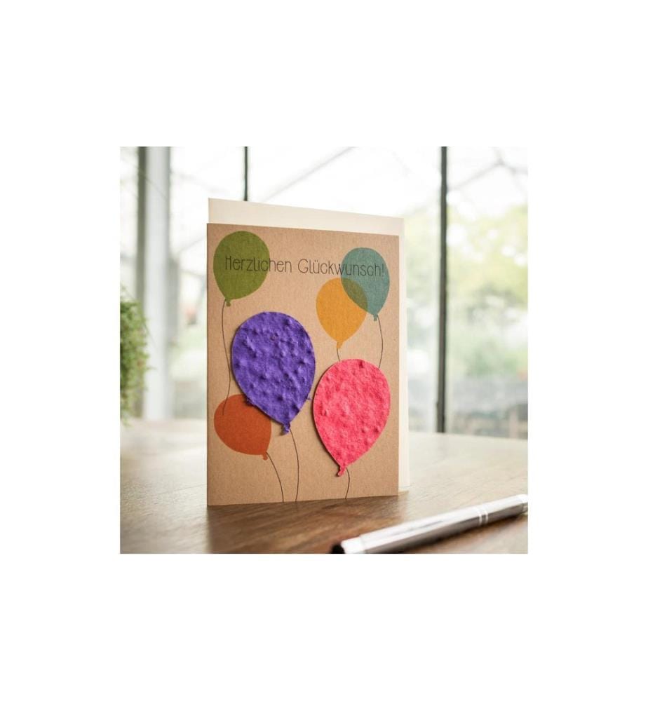 Die Stadtgärtner Carte de vux Papier avec graines de fleurs