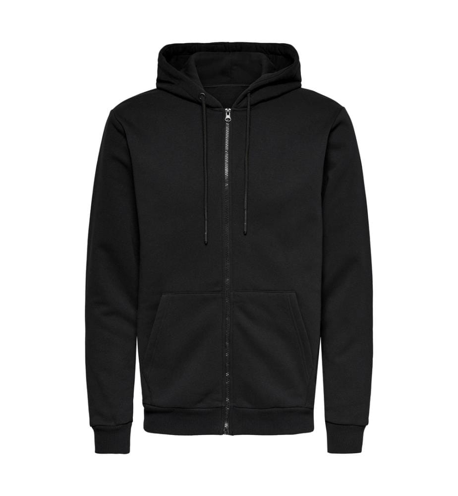 Sweat à Capuche Zip - Noir