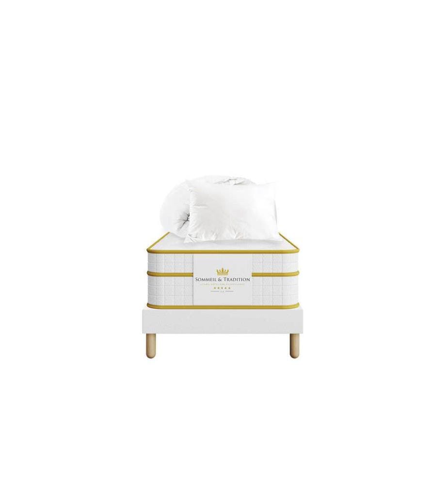 Pack Matelas + sommier 90 x 190 + 1 oreiller 60 x 40 + 1 duvet 140 x 200 cm - Magellan 30 cm