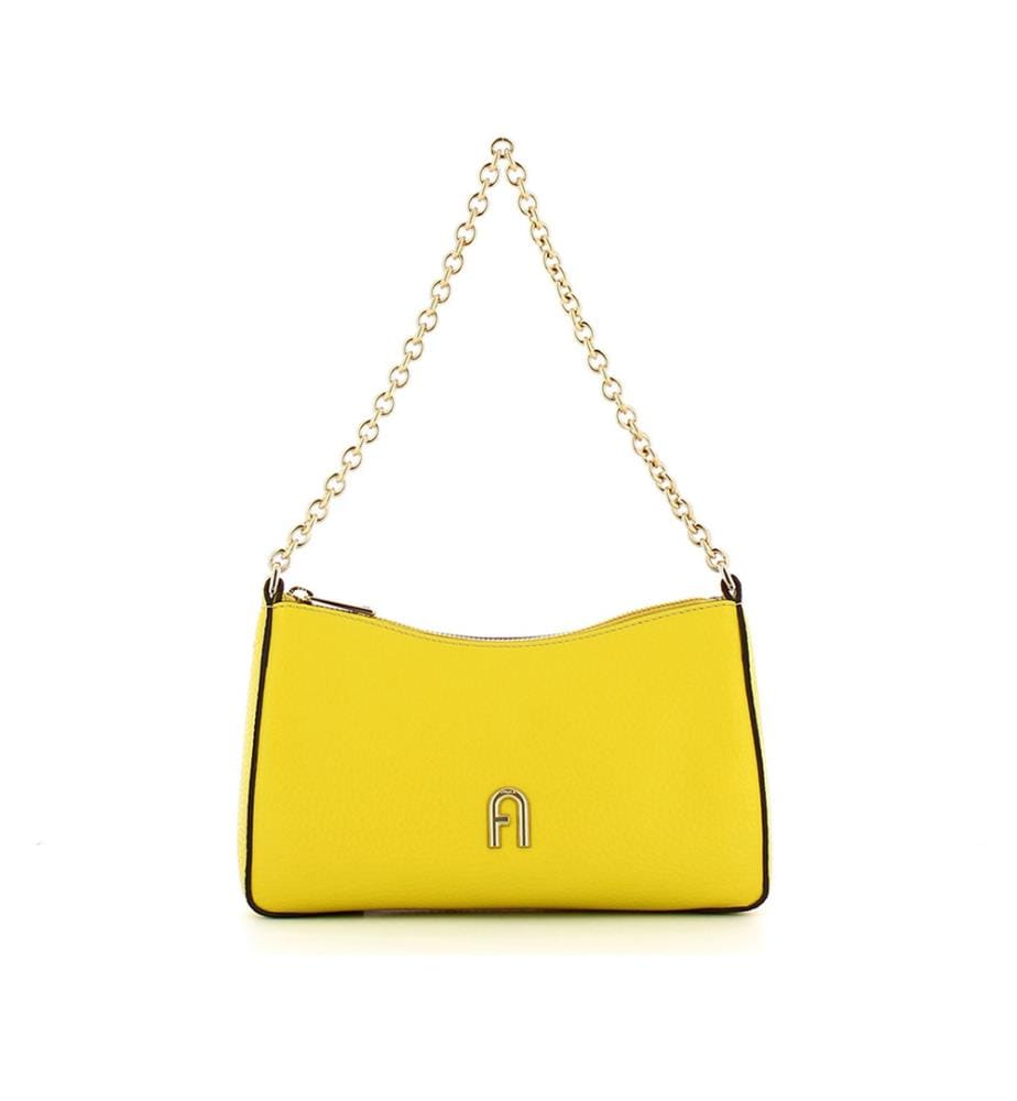 Furla Primula Mini Double Strap Sac à bandoulière - Canary & Metal Taupe