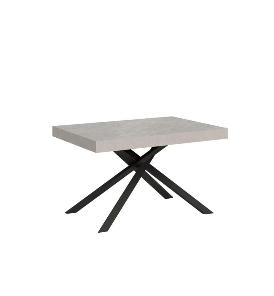 Table Extensible 120x90-224 cm Karida cachemire - Gris & Anthracite