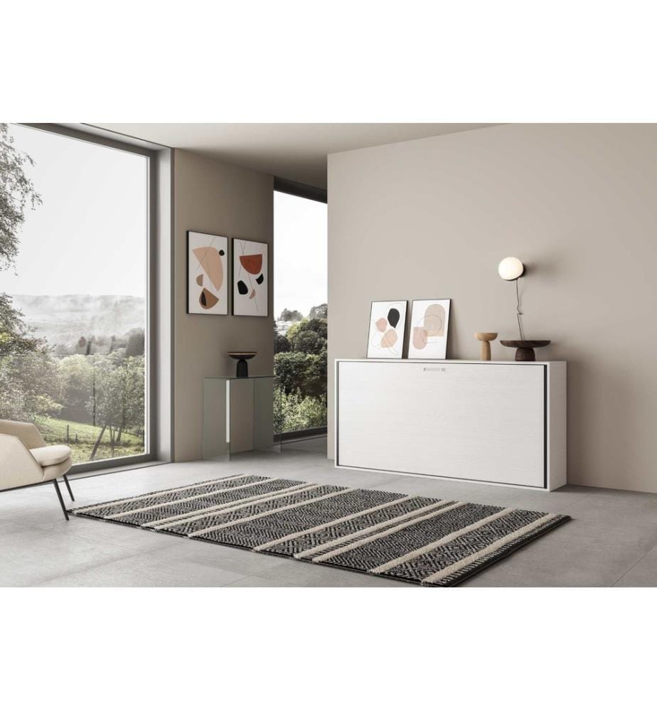 Lit escamotable Kando Eizelbett horizontal frêne blanc