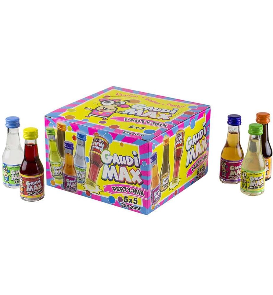 25x Gaudi Max Party Mix Liqueur 16-17% Vol., 5x5 - 20ml