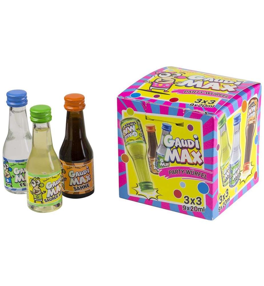 9x Gaudi Max Party Mix Liqueur 16-17% Vol., 3x3 - 20ml