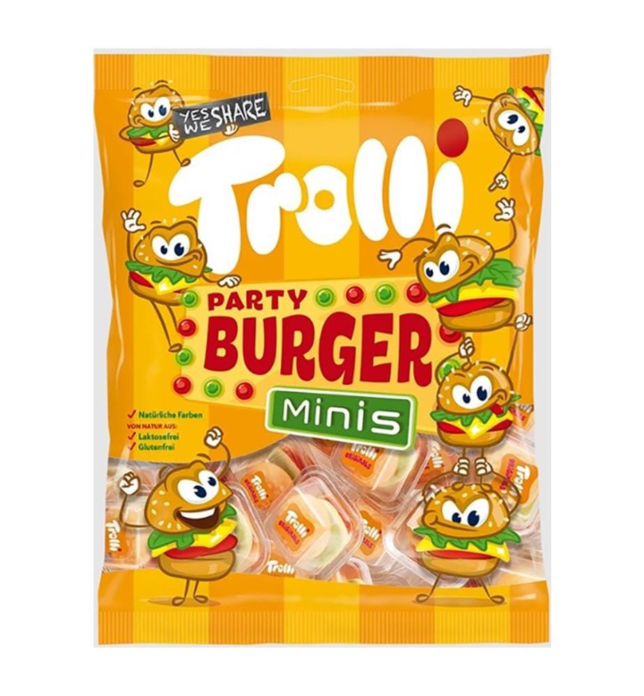 8x Trolli Party Mini-Burger Sachets - 170g