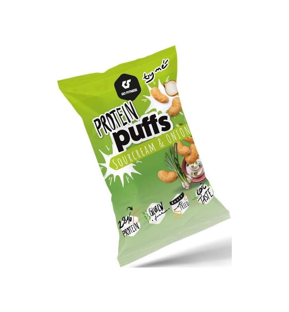 12x GoFitness Nutrition Puffs de protéines à la crème fraîche et à l'oignon - 50g