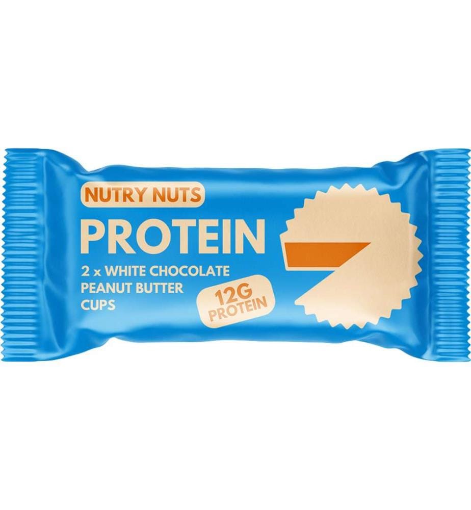 12x Nutry Nuts White Chocolate Peanut Butter Cups - 2x21g