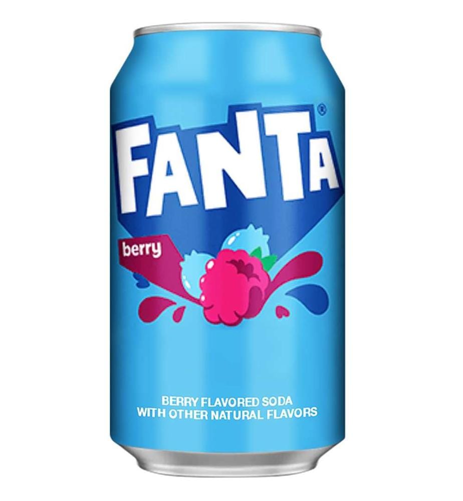 12x USA Fanta Berry / Myrtille & Framboise - Canette de 355ml