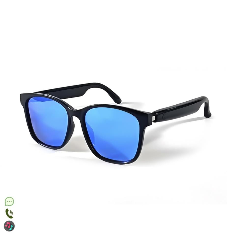 Lunettes intelligentes GS08, application Bluetooth, assistant vocal, télécommande caméra.