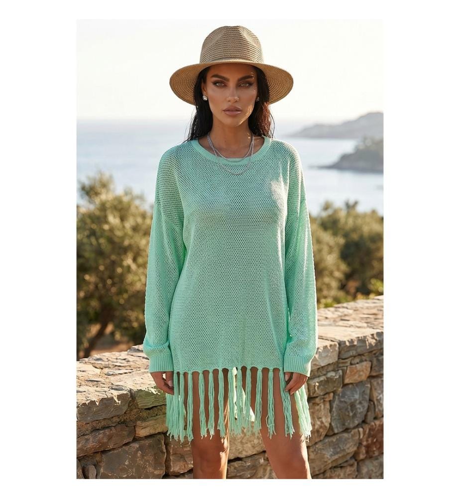 Robe maille de plage - Vert