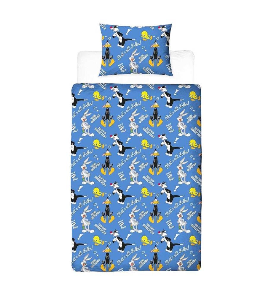 Looney Tunes - Parure de lit motif Réversible THATS´S ALL FOLKS Single