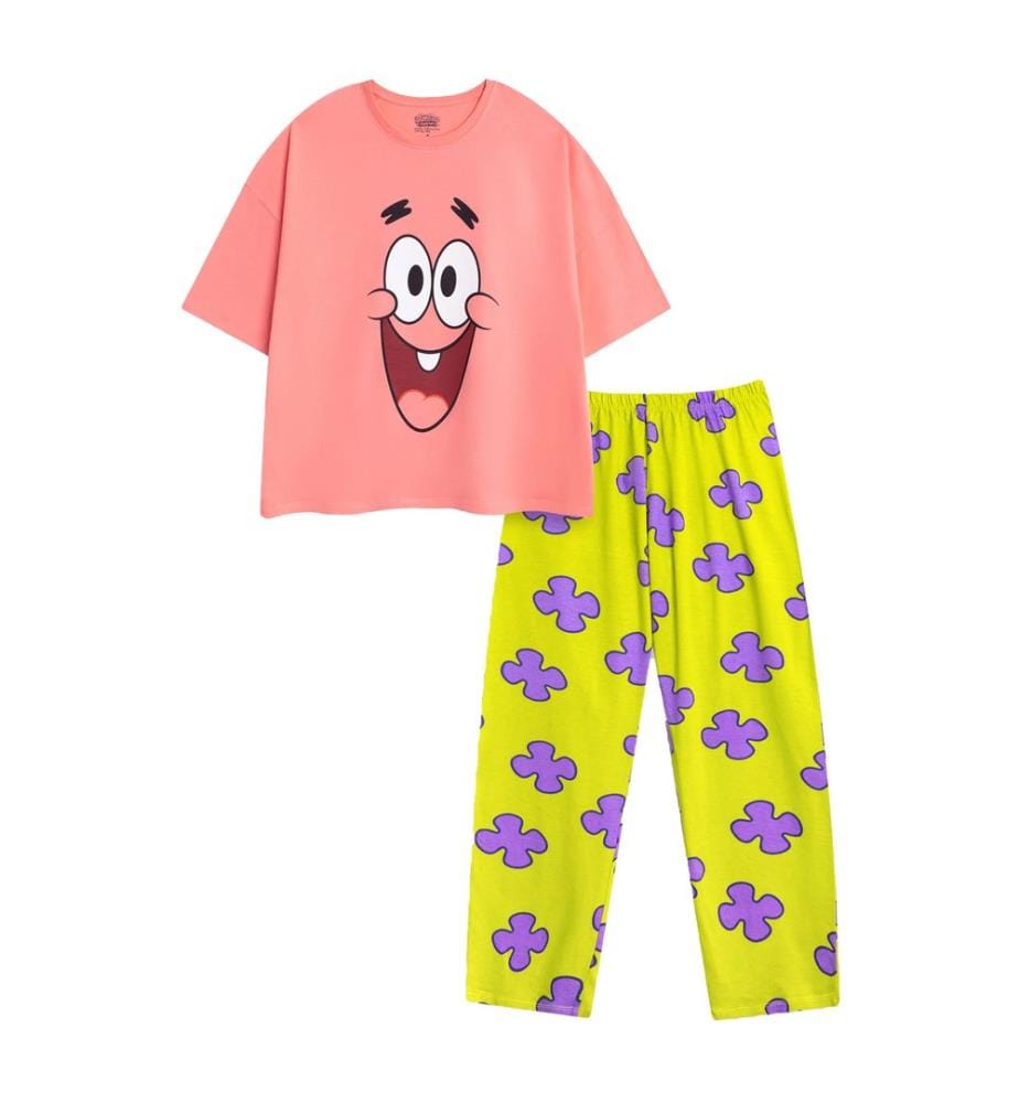 SpongeBob SquarePants - Ensemble de pyjama long manches courtes motif Patrick Étoile - Femme