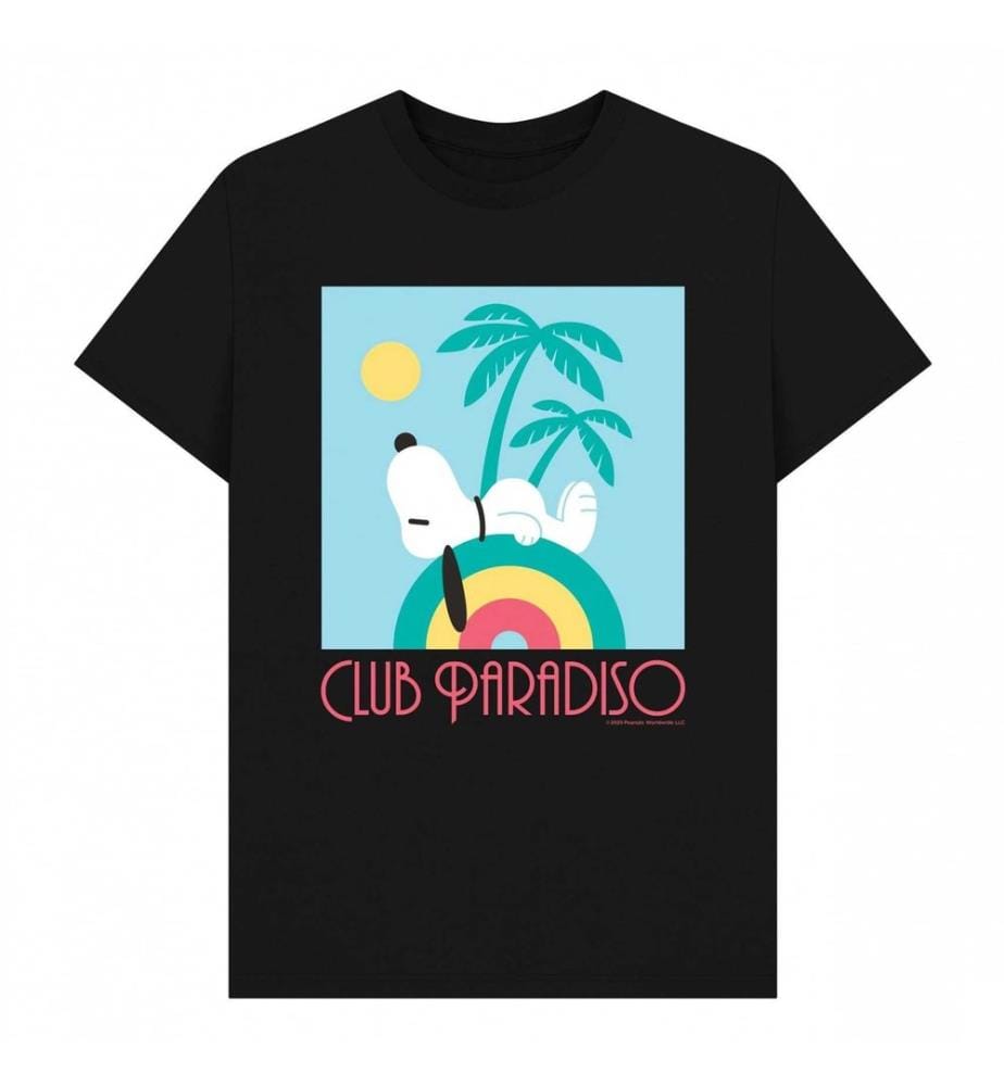 Peanuts - T-shirt motif Snoopy motif/style Art déco CLUB PARADISO - Adulte