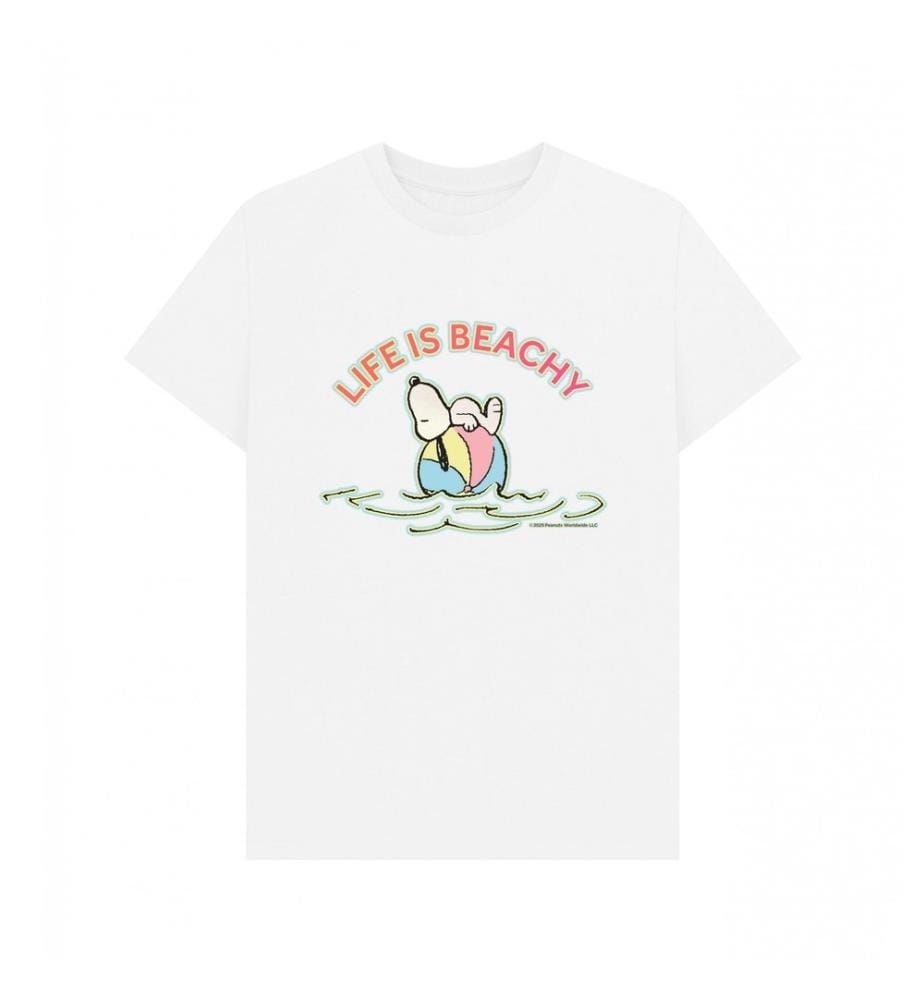 Peanuts - T-shirt motif Snoopy LIFE IS BEACHY - Adulte