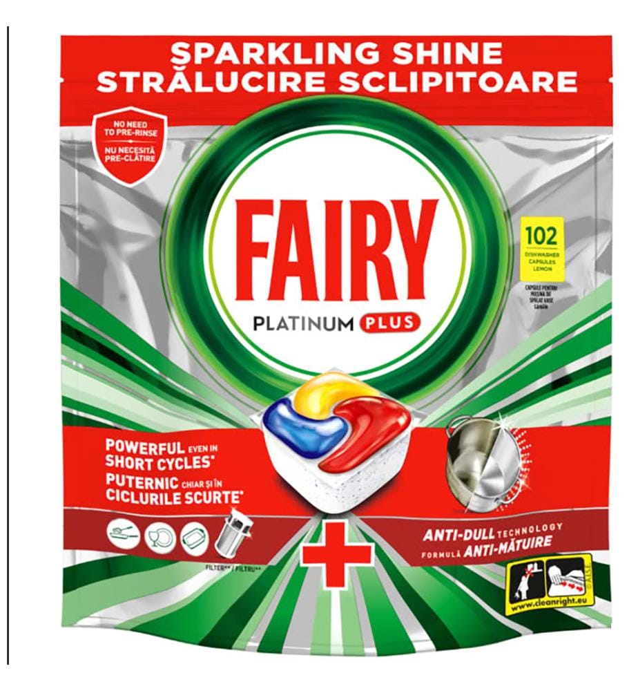 2 x Tablettes Lave-Vaisselle Platinum Plus  983 g (102 Tablettes)