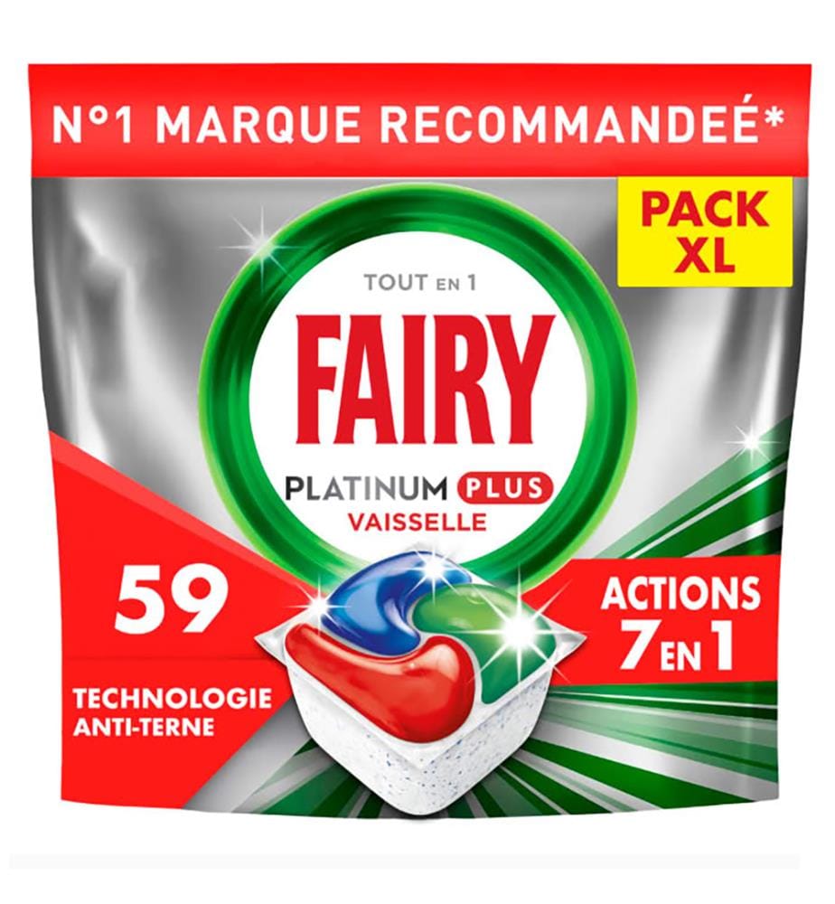4 x Tablettes Lave-Vaisselle Platinum Plus 7-en-1  915 g (59 Tablettes)