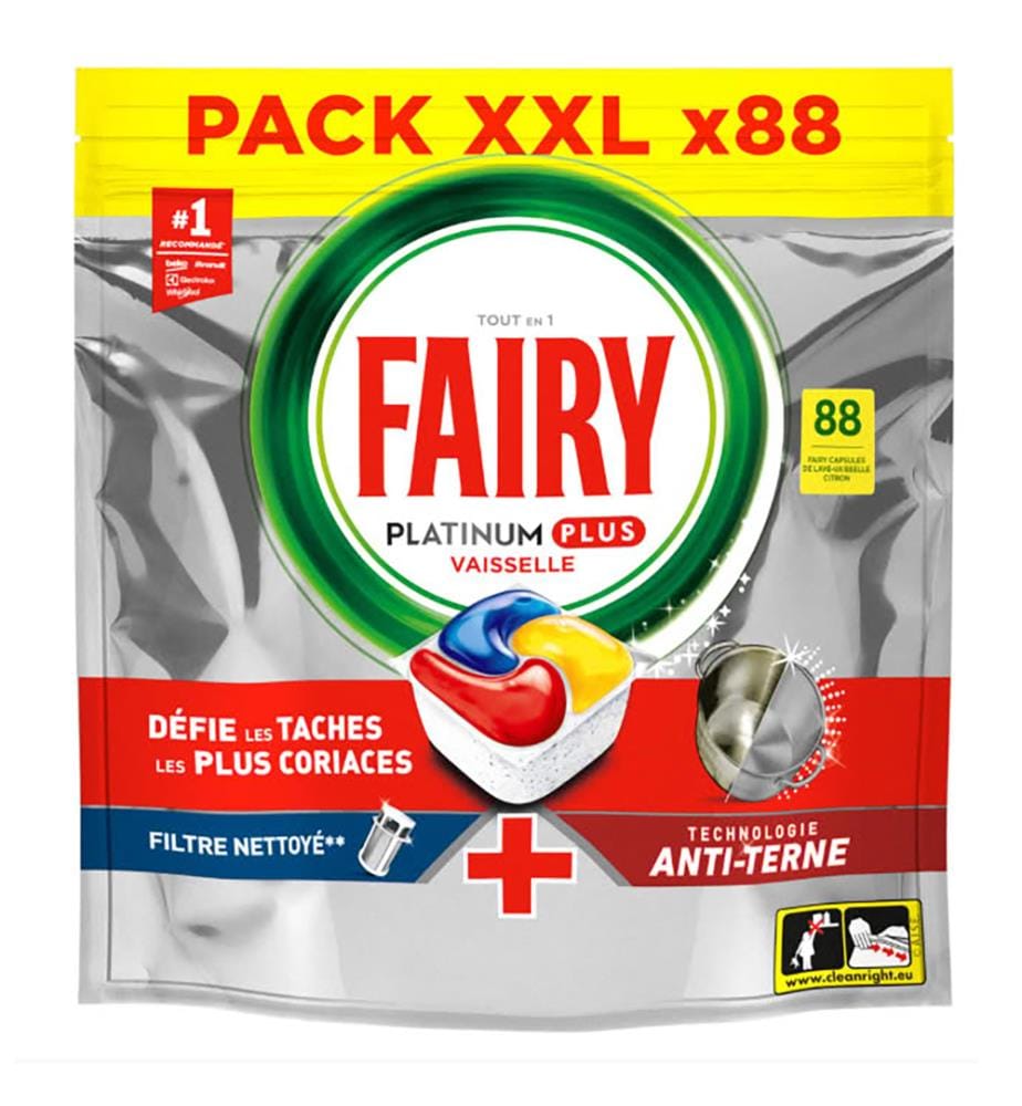 3 x Tablettes Lave-Vaisselle Platinum Plus  1 365 g (88 Tablettes)