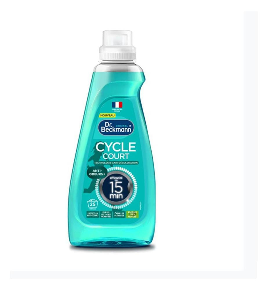 6 x Lessive Liquide Cycle Court Anti-Odeurs+  800 ml (25 Lavages)