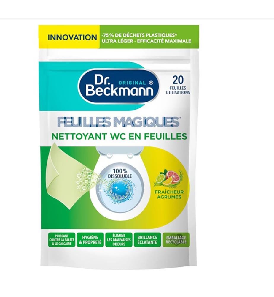 12 x Feuilles Nettoyantes WC Fraîcheur Agrumes  20 Lavages