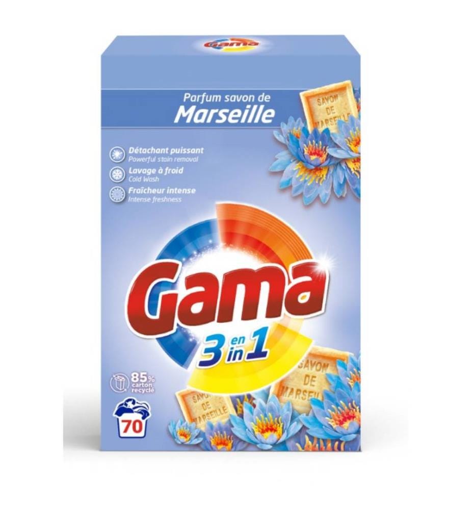 Lessive Poudre 3-en-1 Marseille  3,85 kg (70 Lavages)