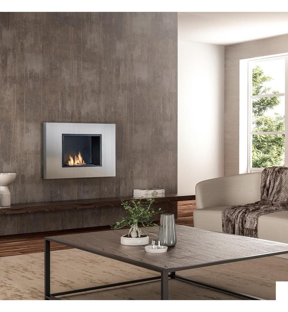Cheminée au Bioéthanol Winter J. 78 x 17 x 54 cm - Gris