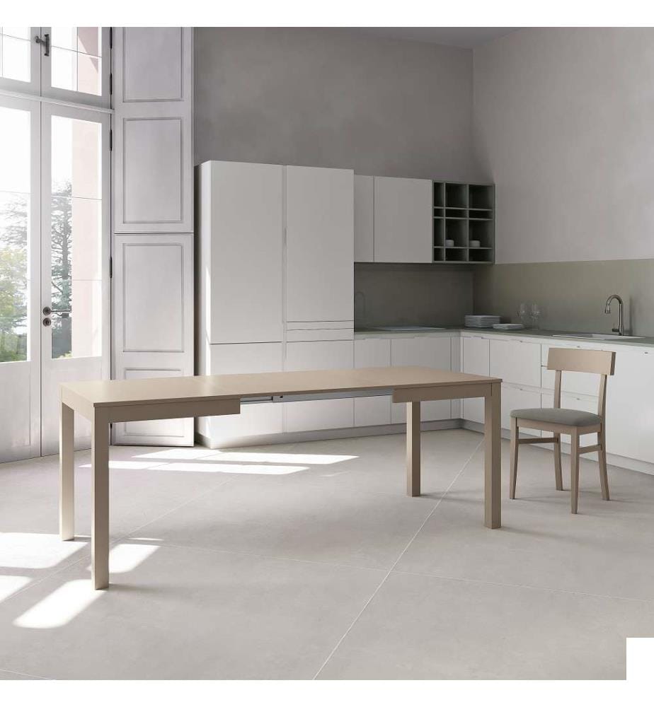 Traffic Table à manger extensible 130/210x80 cm - Taupe