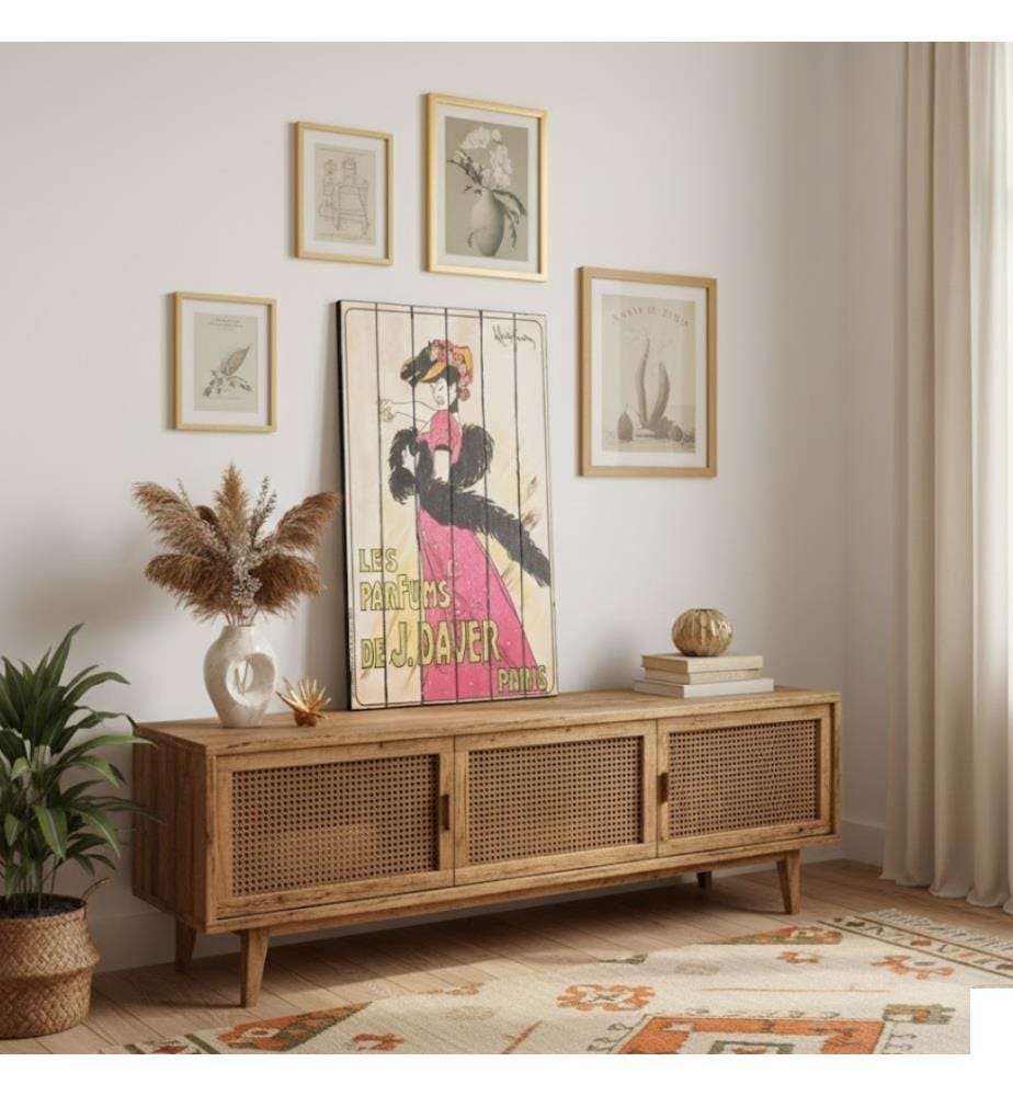 Poster Imprimé sur Bois 60 x 100 cm - Multicolore