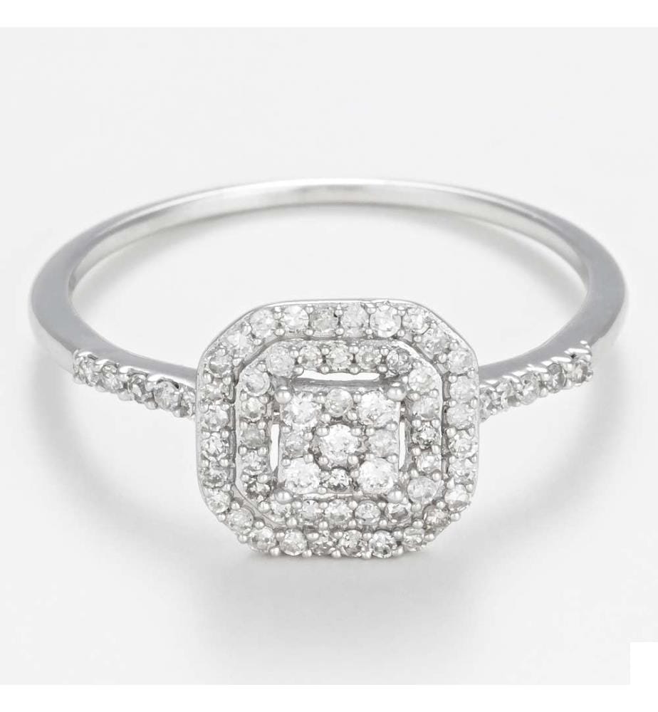 Bague Duo Antique - Or Blanc 375/1000
