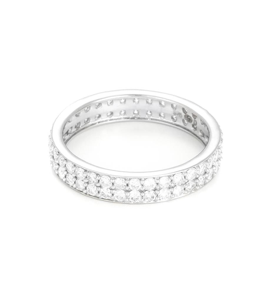Bague Double tour complet - Or Blanc