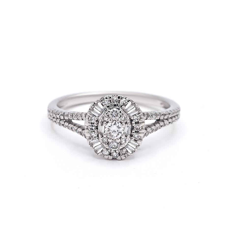 Bague "Diamant Enluminé" - Or Blanc