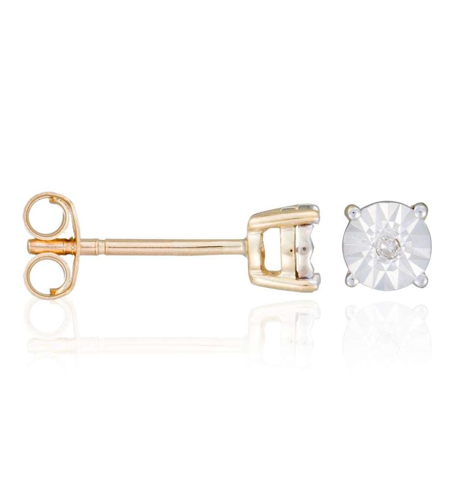 Boucles d'Oreilles Puce Grande Illusion - Or Jaune 375/1000