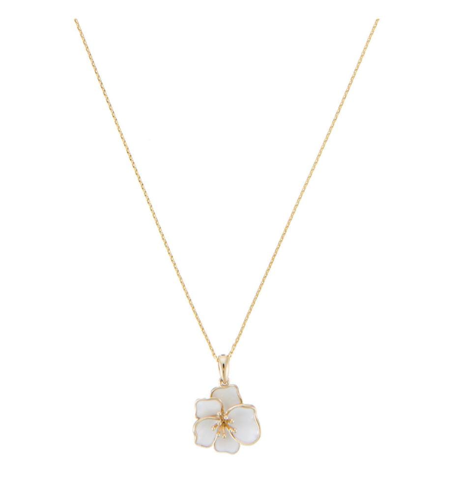 Pendentif Orchidée - Or Jaune