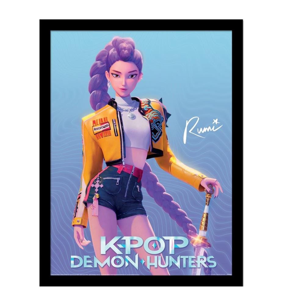 K-Pop Demon Hunters - Poster encadré motif Rumi