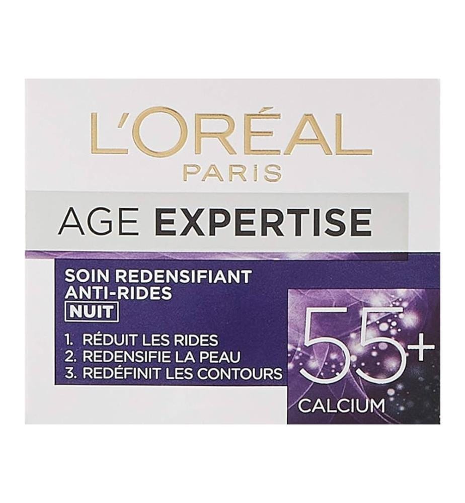 Lot de 12 crèmes de nuit anti-âge Calcium Age Expertise 55+ - 50 ml