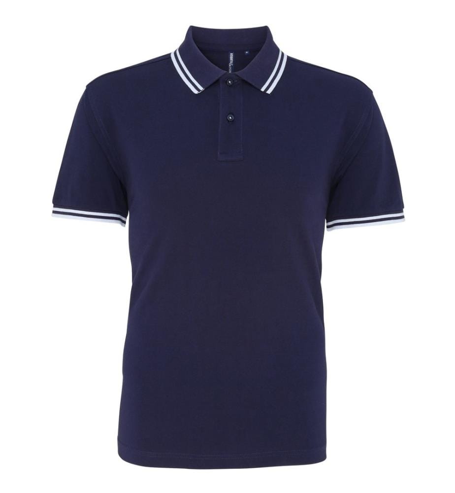Asquith & Fox - Polo manches courtes à rayures sur col et manches - Homme