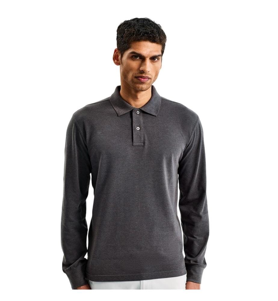 Asquith & Fox - Polo uni manches longues - Homme