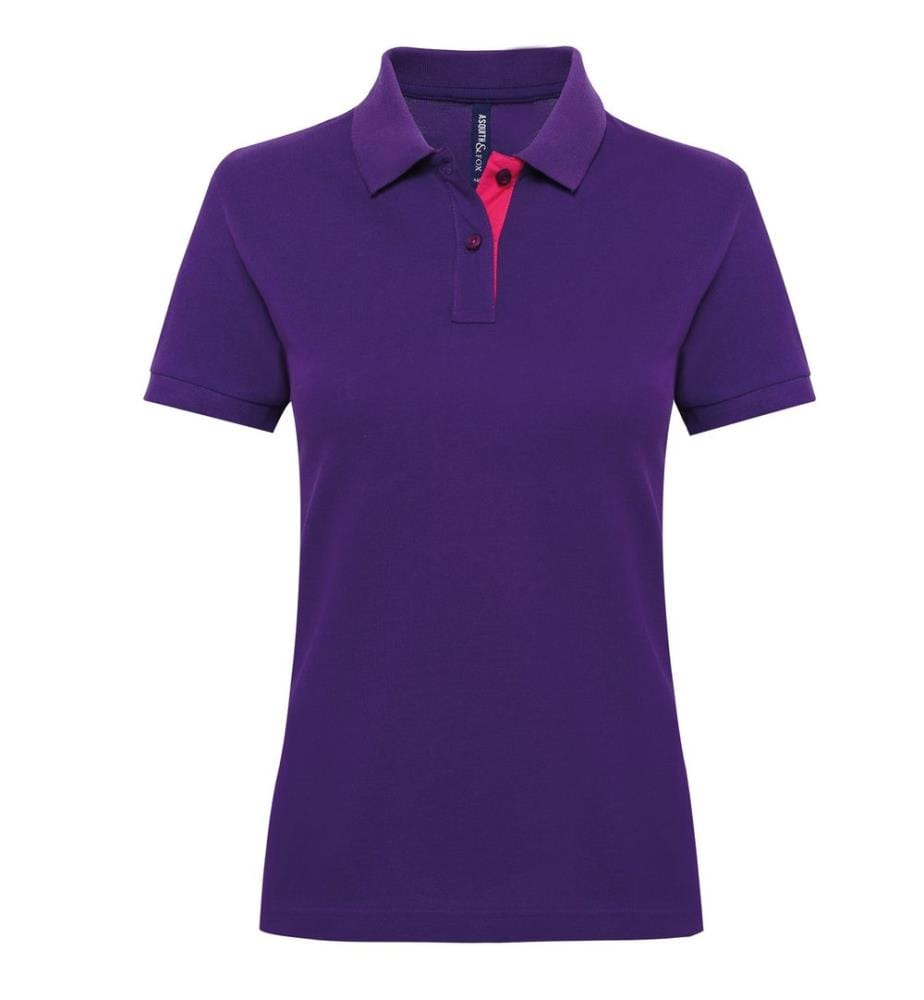 Asquith & Fox - Polo contrasté manches courtes - Femme