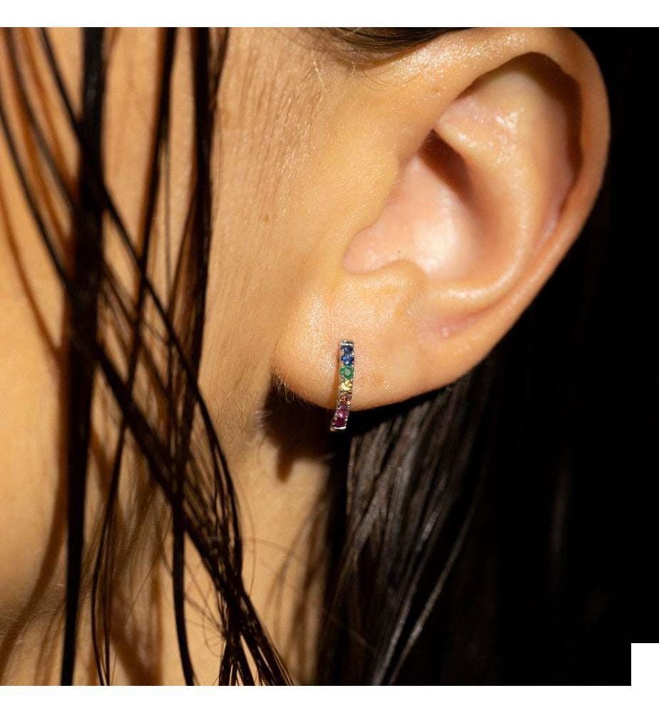 Boucles d'Oreilles Colorful Love - Or Jaune 375/1000