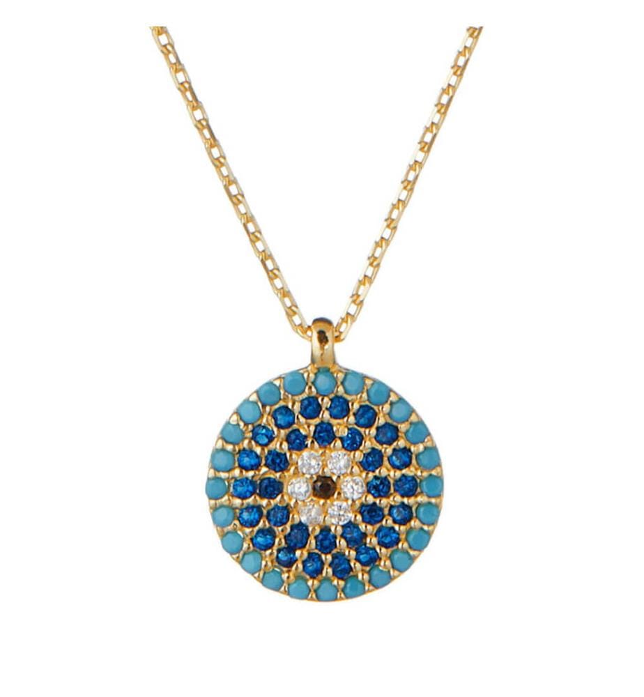 Pendentif Rayon Coloré - Or Jaune 375/1000