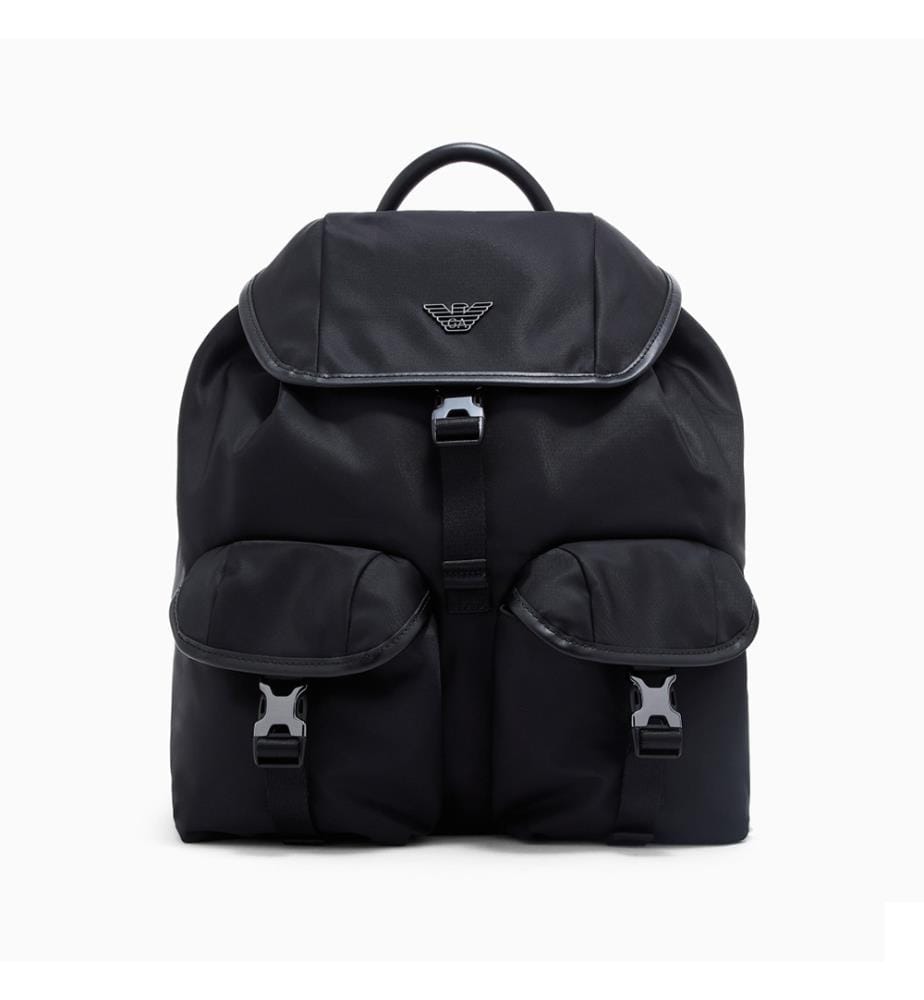 Sac à dos multi-poches en nylon recyclé ASV - Noir
