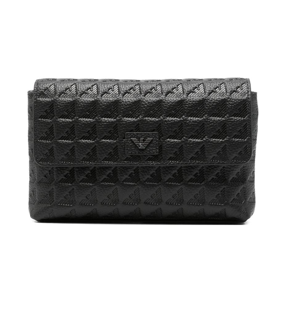 Sac messager gaufré - Noir