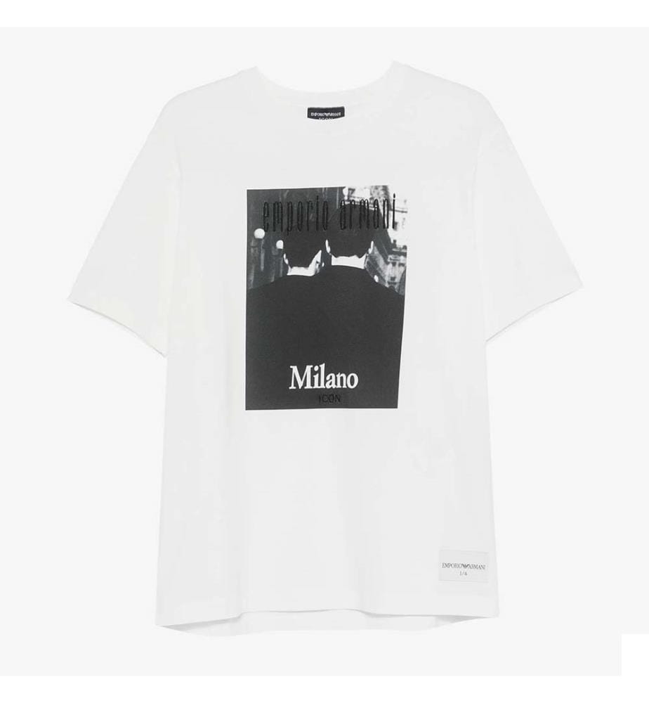 T-shirt avec imprimé photo « Icon » - Blanc