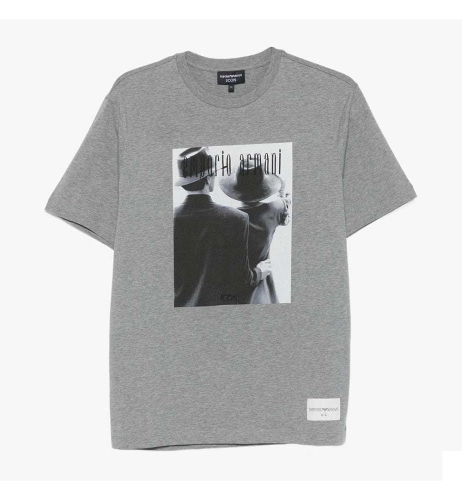 T-shirt avec photo « Icon » imprimée - Gris