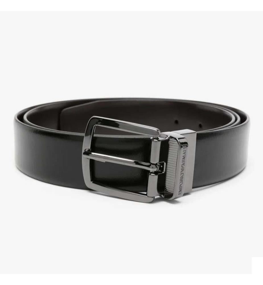 Ceinture réversible en cuir - Noir