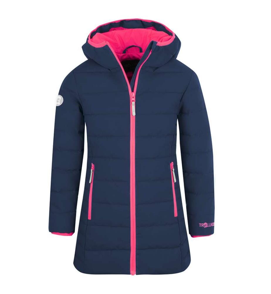 Doudoune Stavanger pour filles - marine et rose
